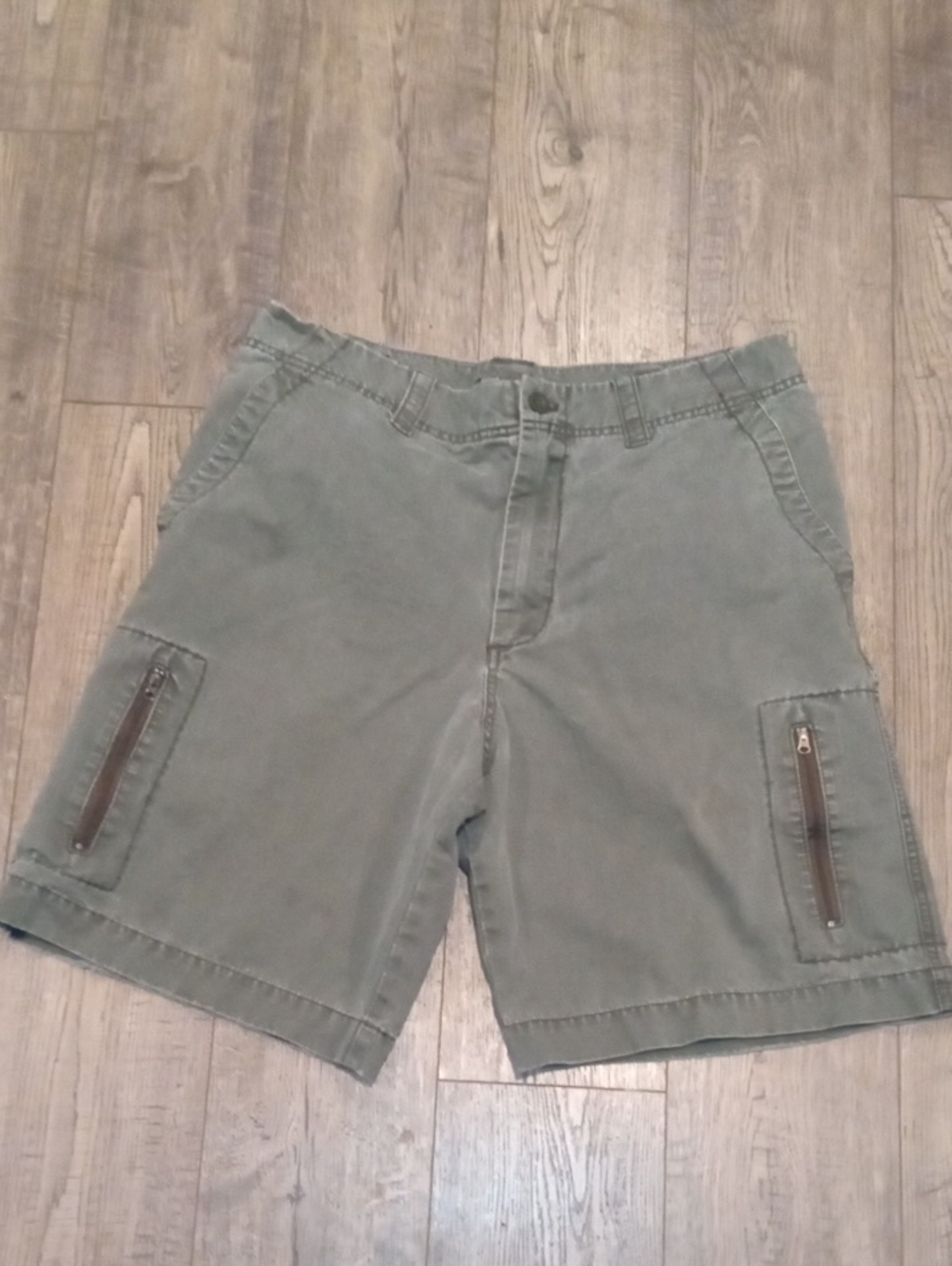 Cherokee Olive Cargo Shorts with Zipper Pockets